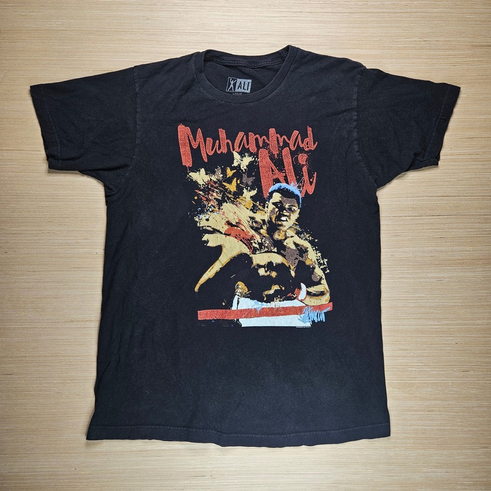 Muhammad Ali Graphic T-Shirt Boxing‎ Legend Black Mens Size Large